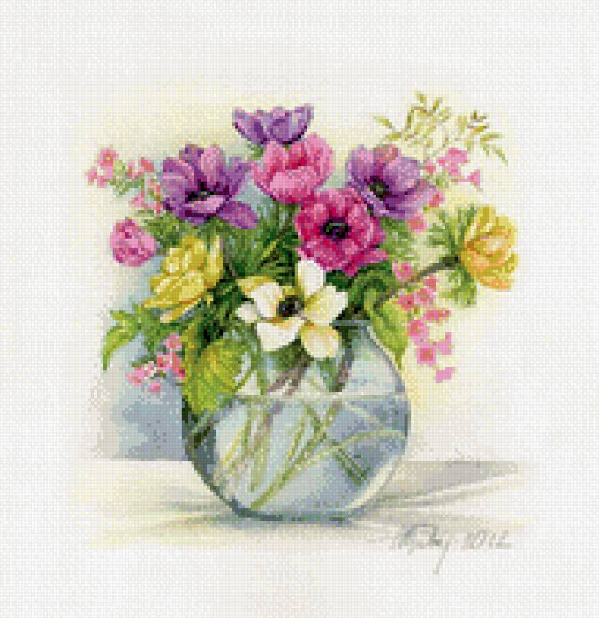 Ваза с цветами - цветы, ваза - предпросмотр