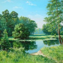 Схема вышивки «Лесная речка»