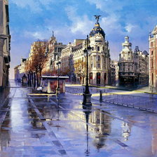 Схема вышивки «Городская улица»