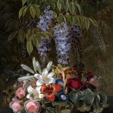 Схема вышивки «Натюрморт с цветами»