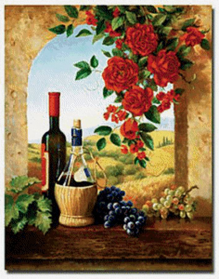 натюрморт с виноградом - предпросмотр