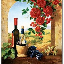 натюрморт с виноградом