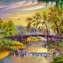 Схема вышивки «У ручья»