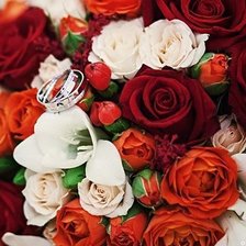 Схема вышивки «Букет роз»