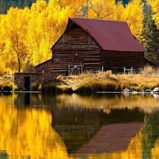 Схема вышивки «Домик в горах»