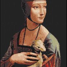 Схема вышивки «дама с горностаем»