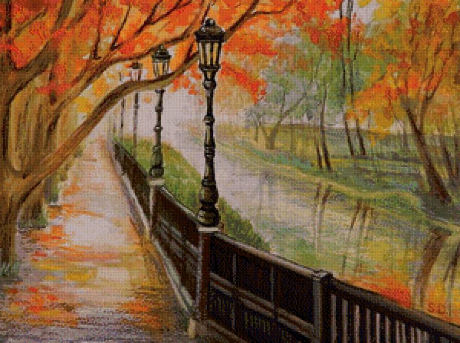 Серия "Пейзажи" - река, пейзаж, дорога, мост, осень - предпросмотр