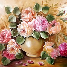 Схема вышивки «Букет роз»