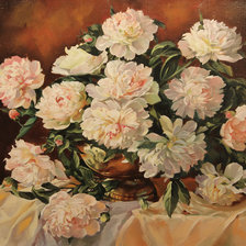 Схема вышивки «Пионы»