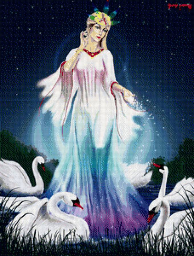 Боги древних славян.Богиня Прия-богиня брачного союза - богиня, девушка, славяне - предпросмотр