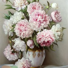 Схема вышивки «Пионы»