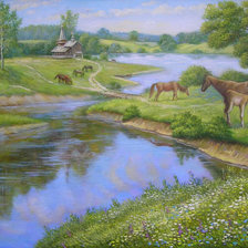 Схема вышивки «rodnie prostori»