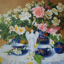 Схема вышивки «tsveti shipovnika s gshelyu»