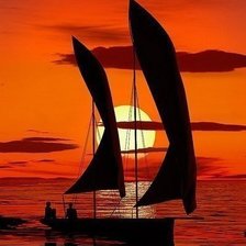 Схема вышивки «закат»