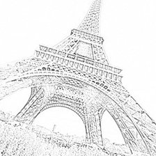 Схема вышивки «Эйфелева башня»