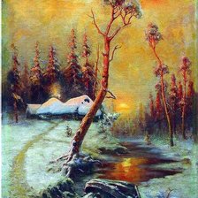 Схема вышивки «зима»