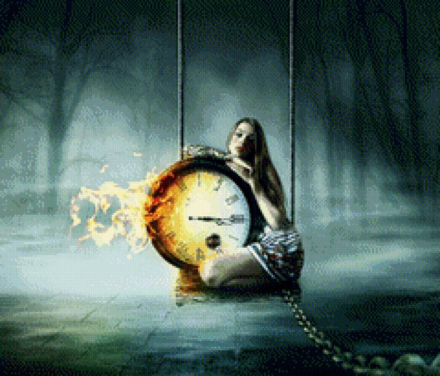 в тёмный час - часы, девушка - предпросмотр