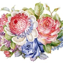 Схема вышивки «прекрасный букет»