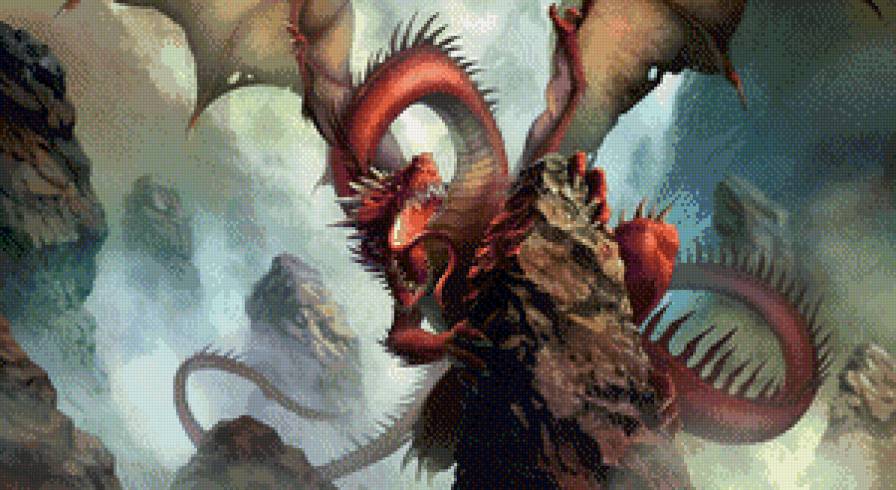 Серия "Драконы" - животные, природа, фэнтези, миф, сказка - предпросмотр