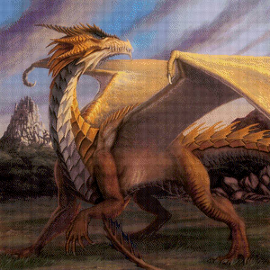 Серия "Драконы" - сказка, драконы, животные, миф, фэнтези, природа - предпросмотр