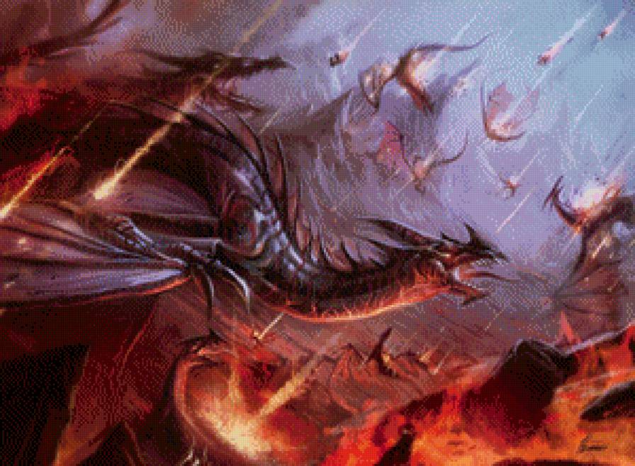 Серия "Драконы" - фэнтези, сказка, природа, животные, драконы, миф - предпросмотр