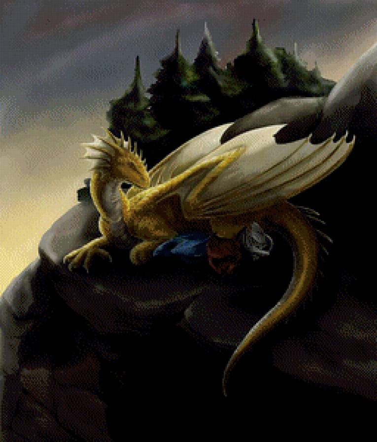 Серия "Драконы" - сказка, миф, фэнтези, природа, животные, драконы - предпросмотр