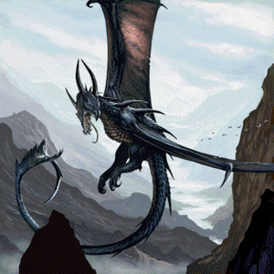 Серия "Драконы" - сказка, фэнтези, животные, драконы, природа, миф - предпросмотр