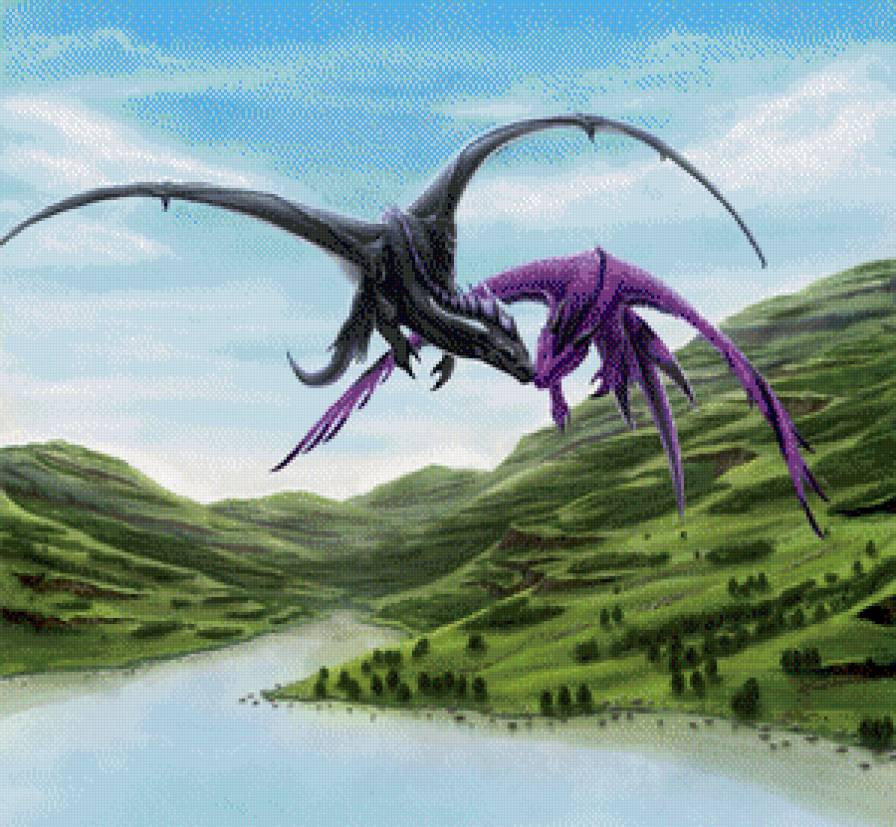 Серия "Драконы" - миф, природа, животные, сказка, драконы, фэнтези - предпросмотр