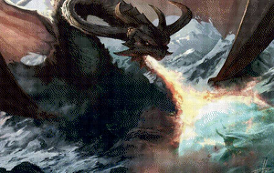 Серия "Драконы" - миф, природа, драконы, животные, фэнтези, сказка - предпросмотр