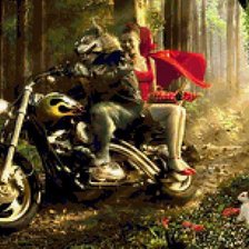 Схема вышивки «шапочка и волк»