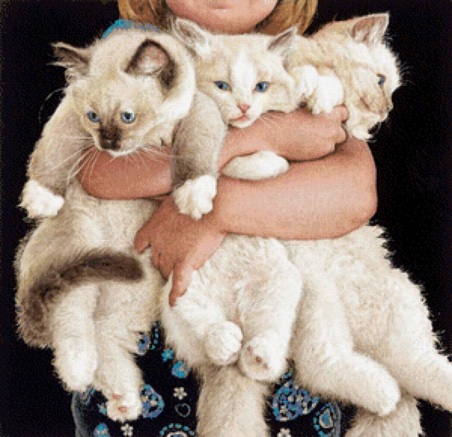 мое счастье ! никому не отдам ! - друзья, лапушка, котенок, ребенок, кот, детское, милашка - предпросмотр