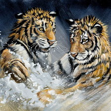 Схема вышивки «водные игры»