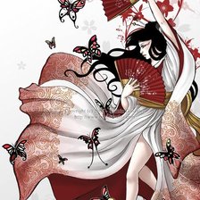 Схема вышивки «Танец с веером»