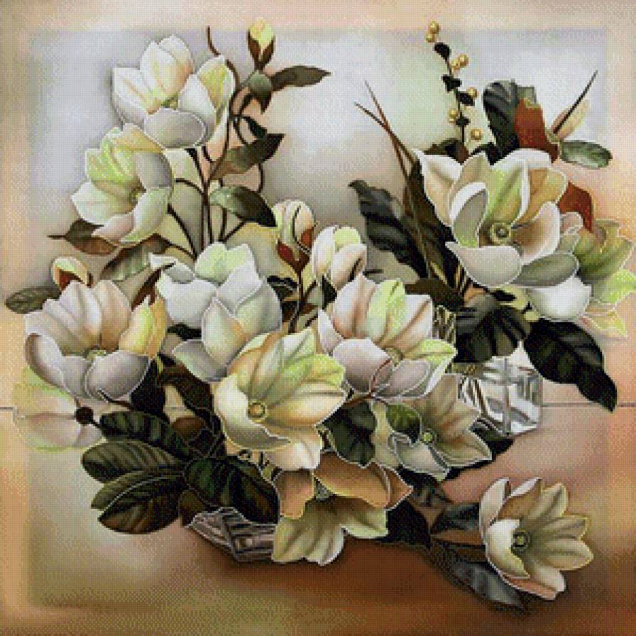 Букет магнолий - букет, магнолии, цветы - предпросмотр