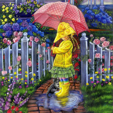 Схема вышивки «под зонтиком»