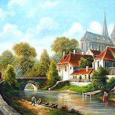 Схема вышивки «Пейзаж»