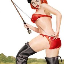 Схема вышивки «Рыбачка в подарок рыбаку)))»