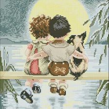 Схема вышивки «трое»