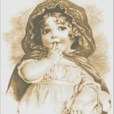 Схема вышивки «девочка в капюшене»