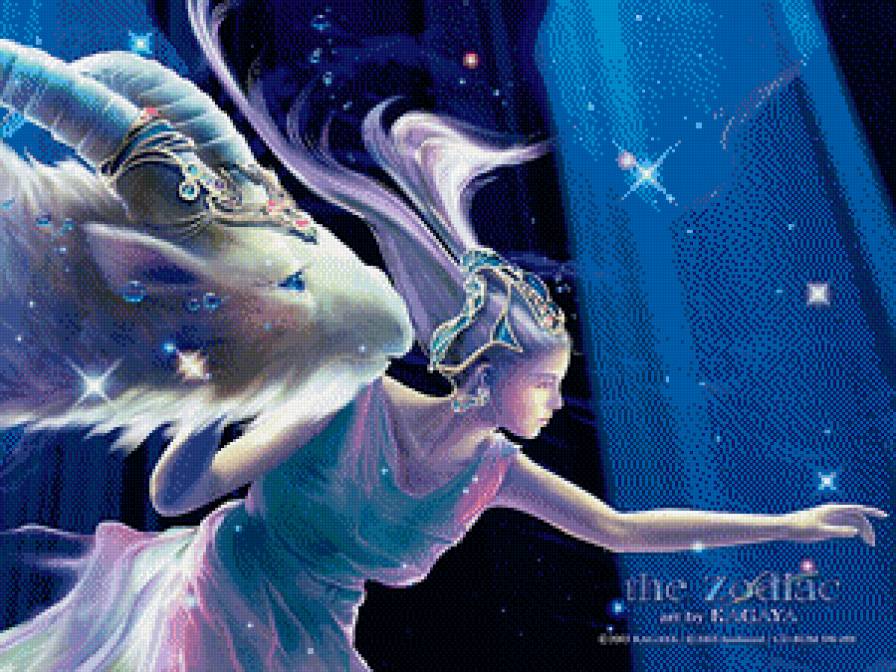 Серия "Созвездия" - козерог, созвездия, девушка, знаки зодиака - предпросмотр