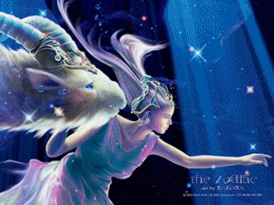 Серия "Созвездия" - девушка, созвездия, знаки зодиака, козерог - предпросмотр