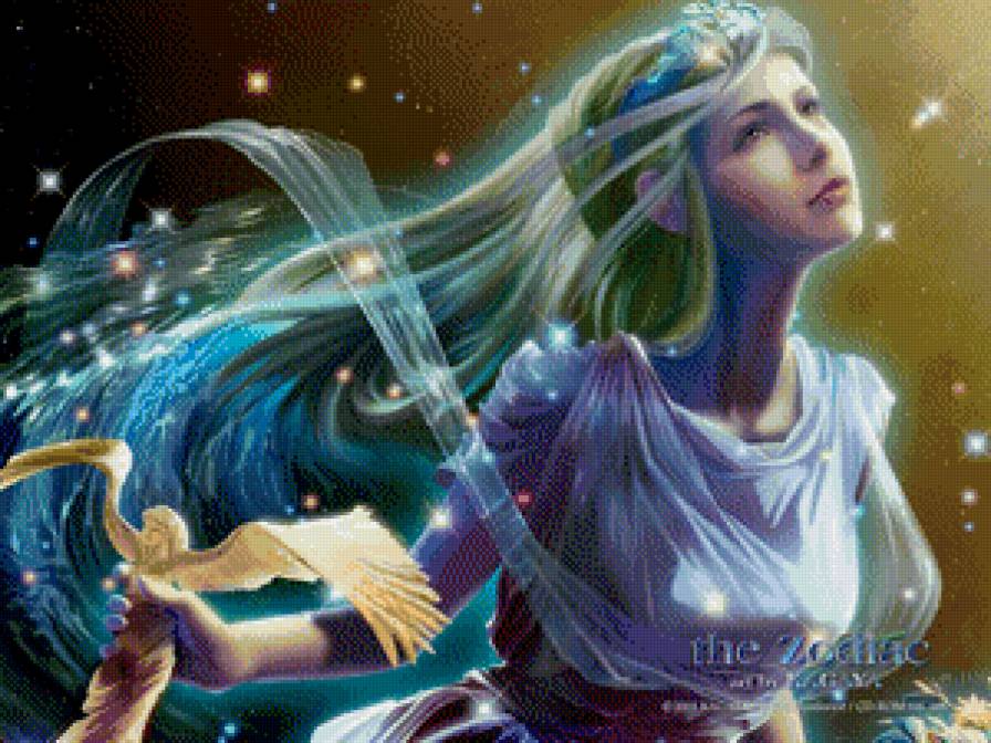 Серия "Созвездия" - дева, знаки зодиака, созвездия, девушка - предпросмотр