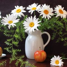 Схема вышивки «ромашковый натюрморт»