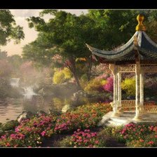 Схема вышивки «Восточная беседка»