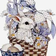 Схема вышивки «зайка»