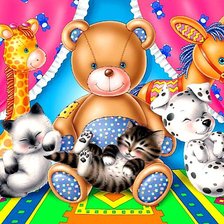 Схема вышивки «Игрушки и зверушки»