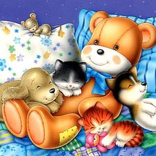 Схема вышивки «Игрушки и зверушки»