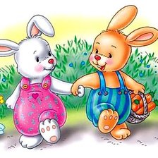 Схема вышивки «Неразлучные друзья»