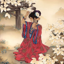 Схема вышивки «Китаянка»