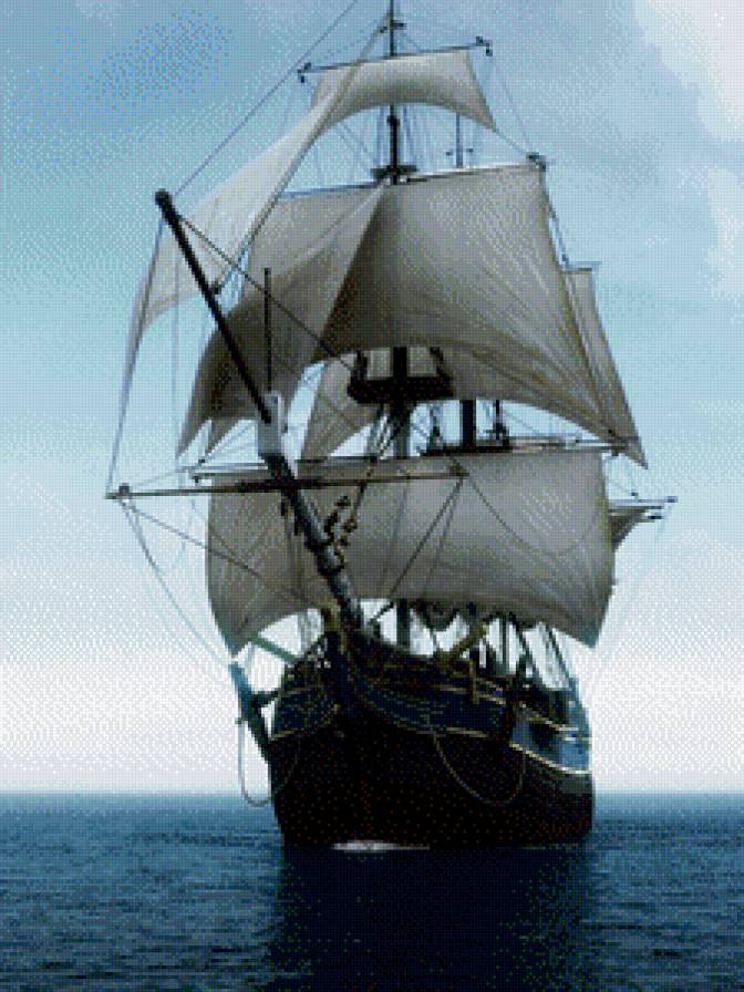 Стремление - море, корабль, парусник, природа, фрегат - предпросмотр